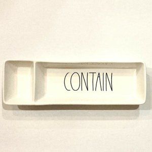Rae Dunn "CONTAIN" Divided Tray - Brand New